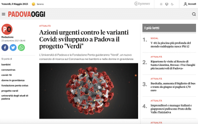 Azioni urgenti contro le varianti Covid: sviluppato a Padova il progetto “Verdi”