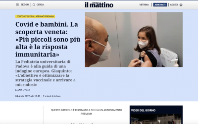 Covid e bambini. La scoperta veneta: «Più piccoli sono più alta è la risposta immunitaria»