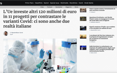 L’Ue investe altri 120 milioni di euro in 11 progetti per contrastare le varianti Covid: ci sono anche due realtà italiane