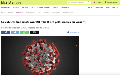 Covid, Ue: finanziati con 120 mln 11 progetti ricerca su varianti