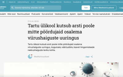 Tartu ülikool kutsub arsti poole mitte pöördujaid osalema viirushaiguste uuringus