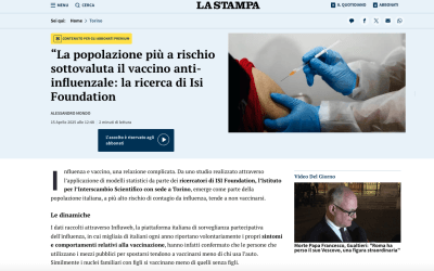 “La popolazione più a rischio sottovaluta il vaccino anti-influenzale”: la ricerca di ISI Foundation