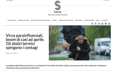 Virus parainfluenzali, boom di casi ad aprile. Gli sbalzi termici spingono i contagi